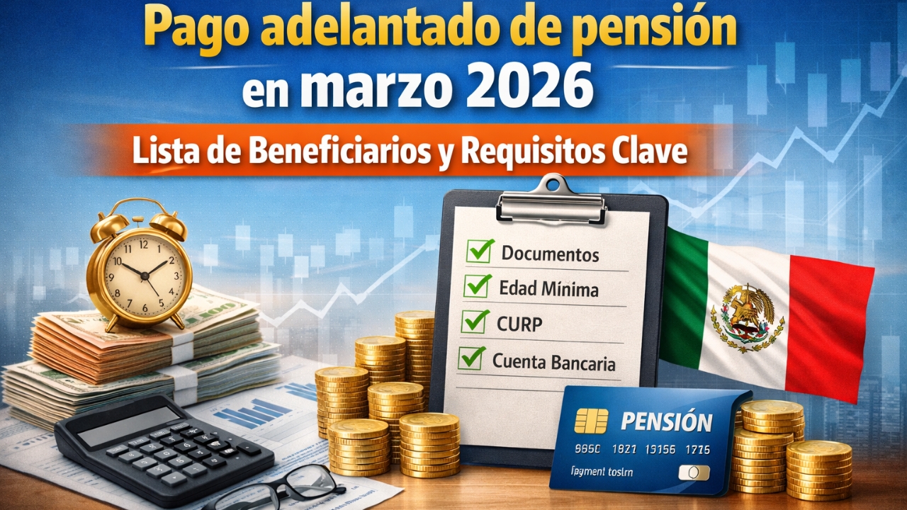 Pago adelantado de pensión en marzo 2026: lista de beneficiarios y requisitos clave