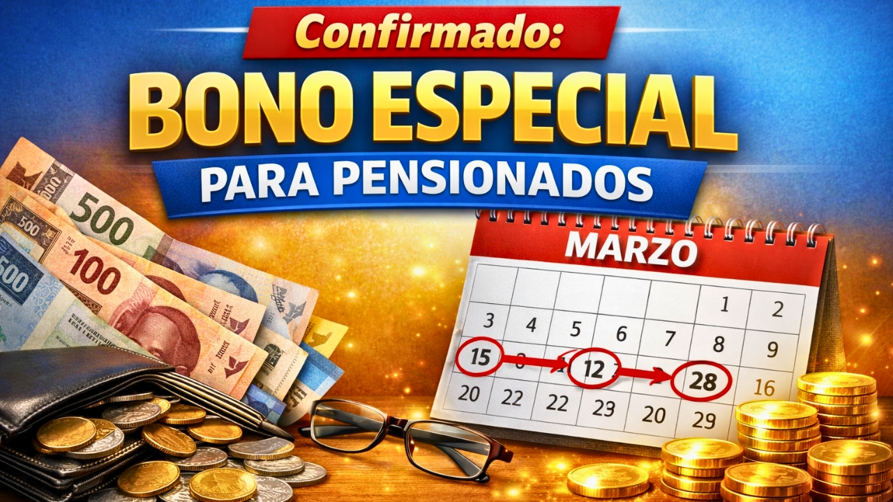 Confirmado: bono especial para pensionados con pagos escalonados en marzo